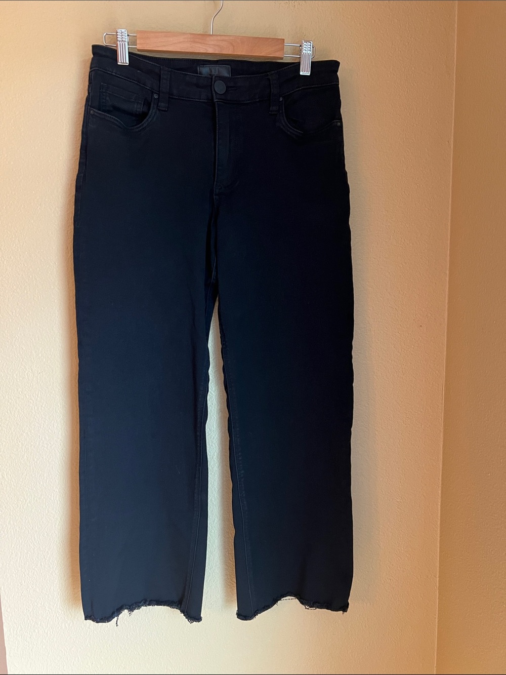 Kut from the Kloth Jeans Kelsey Ankle Flare Mid-Rise 10 Black Stretch